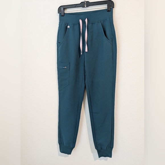 FIGS BUNDLE Caribbean Blue And Graphite FIONx Zamora Jogger Scrub Pants XXS - Picture 11 of 14